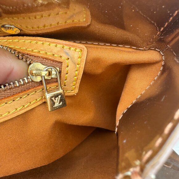 Louis Vuitton Vernis Reade Tote Hand Bag Bronze Monogram Patent Leather - Picture 10 of 17